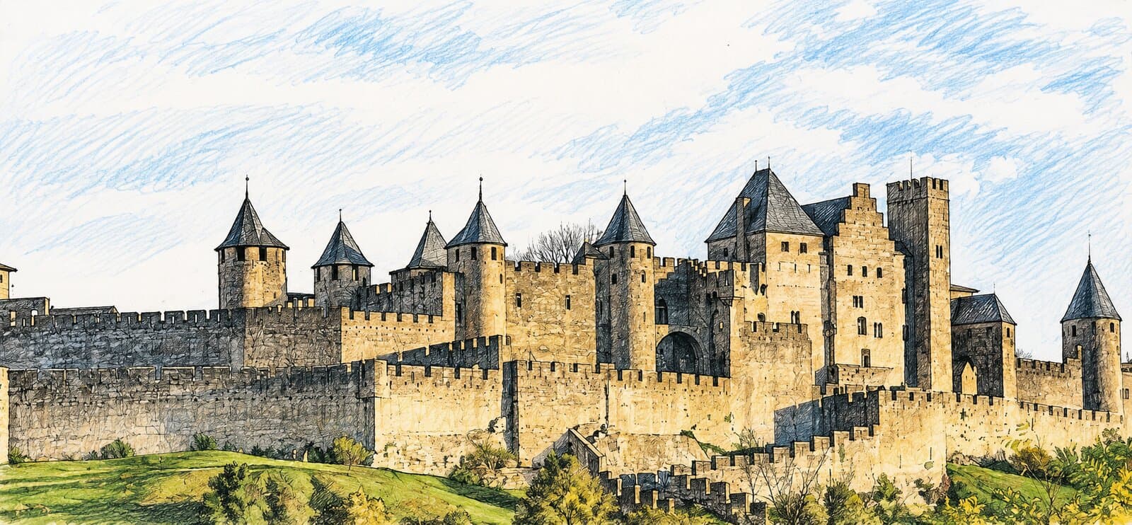 Illustration de la Cité de Carcassonne